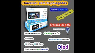 LELONG LE6324  10quot  ANDROID 13  2  32GB  8Core  4G  Carplay Android auto  VOZ Espelhamento [upl. by Chris]