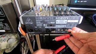 How to Connect the Behringer Xenyx X1204 Sound mixer Main Out to a Home Audio Receiver [upl. by Tearle]