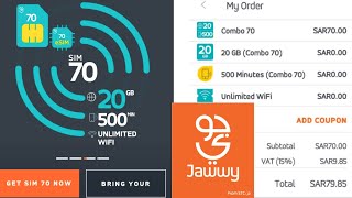 Jawwy STC Jawwy  20 GB 500 Minutes amp Unlimited WiFi 30 Day Only 70 SAR  Ok Search [upl. by Martha]