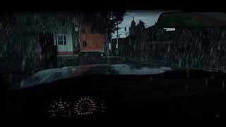 Heavy Rain and Thunder Sounds for Deep Sleep inside a Warm RV Camper Van on a Busy Road [upl. by Eiramasil]