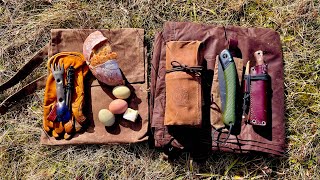 My traditional bedroll and haversack kit loadout and campfire cooking Campcraft Bushcraft Spain [upl. by Aarika]