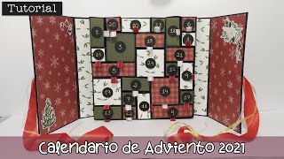 Tutorial Calendario de Adviento 2021 🗓️🎄 Ideas Scrap Navideñas 🎅🏻 [upl. by Yeleak]