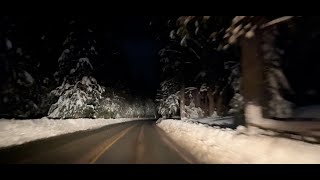 Driving UP to the SNOW from Redlands to Big Bear on Hwy 38 after the HUGE Snowstorm 1262021 EASY [upl. by Nagirrek]