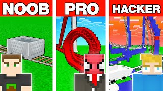 NOOB VS PRO VS HACKER DEVASA HIZ TRENİ YAPI KAPIŞMASI  Minecraft [upl. by Albers]