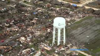 Raw Video Aerial view of tornado damage in Rowlett [upl. by Nhguaved558]