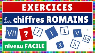 Les chiffres romains  exercices de niveau Facile [upl. by Lady]