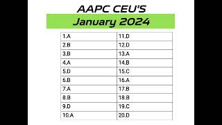 AAPC Free CEUS JANUARY 2024  aapc céu 2024 free [upl. by Aracot]