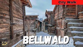 Bellwald Walk  Amazing Village in the Alps of Switzerland  Walking Tour [upl. by Aelam]