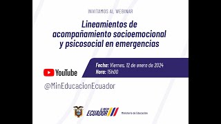 Lineamientos de acompañamiento socioemocional y psicosocial en emergencias [upl. by Salman]