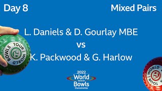 2022 World Indoor Bowls Championships  Day 8 Session 1 L Daniels  D Gourlay MBE vs K Packwo… [upl. by Hatokad]