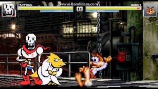 MUGEN Undertale Alphys assist for Papyrus [upl. by Lachman]