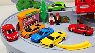 Best Toddler Learning Cars Trucks Colors for Kids 1 Teaching Colours Tomica Mountain Drive [upl. by Caniff]