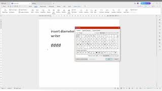 How to insert diameter symbol in wps office writer [upl. by Gruchot]