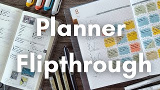 August Planner and Journal Flipthrough  Hobonichi and Take a Note [upl. by Eerehc]