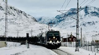 🚂❄️🗻 ABOVE THE POLAR CIRCLE  Train Drivers View NarvikPitkäjärvi [upl. by Asenaj]