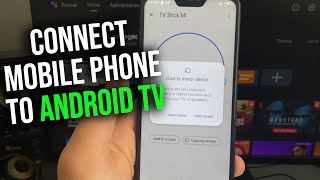 How to Connect Mobile Phone to Android TV  with Google home app  Screen Mirroring [upl. by Damara]