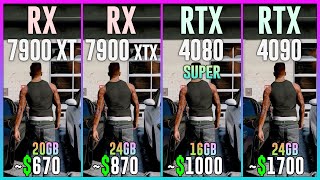 RX 7900 XT vs RX 7900 XTX vs RTX 4080 SUPER vs RTX 4090  Test in 25 Games [upl. by Ozmo982]