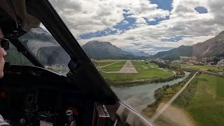 Business Jet  Challenger 605  Landing at Samedan SMVLSZS  July 2023 [upl. by Gnues]