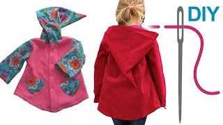 Jacke nähen für Anfänger – DIY Jacke mit Kapuze quotLINAquot [upl. by Diann]