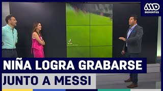 Niña ingresa a la cancha y logra grabarse junto a Messi [upl. by Algar]