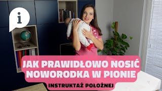 Jak nosić noworodka w pozycji pionowej  instruktaż położnej [upl. by Yssor]