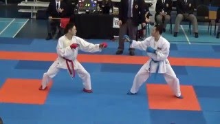 Karate Canada National Championship 2015 Men67kg Leirick Ontario vs Seiya  BC [upl. by Orland535]