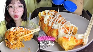 Mukbang mỳ cuộn trứng asmr mukbang noodles [upl. by Annaeoj]