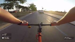 Gravel and city riding at sunset  POV single speed [upl. by Eelaras]