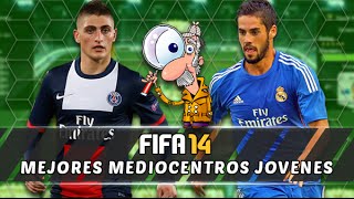 MEJORES MEDIOCENTROS JOVENES  Fifa 14 Modo Carrera [upl. by Atinrehs717]