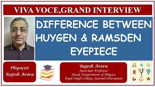 DIFFERENCE BETWEEN HUYGEN AND RAMSDEN EYEPIECE VIVA VOCE [upl. by Gnod]