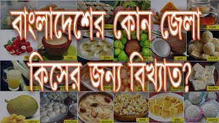 বাংলাদেশের কোন জেলা কিসের জন্য বিখ্যাত [upl. by Aniraad222]