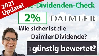 Daimler Aktienanalyse 2021 Wie sicher ist die Dividende günstig bewertet [upl. by Jolyn]