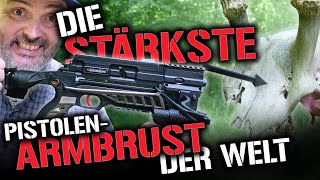 Schusstest mit der stärksten Pistolen Armbrust der Welt [upl. by Aihsenak]