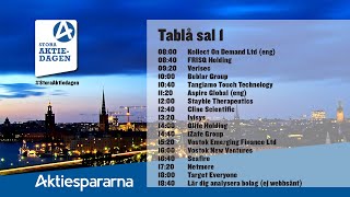 Stora Aktiedagen Stockholm 2019 Sal 1 [upl. by Zaneta]