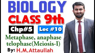 MeiosisI metaphaseanaphasetelophase  Smart syllabus  Chapter 5  9th class Biology  ALPLec 10 [upl. by Nyrrad]