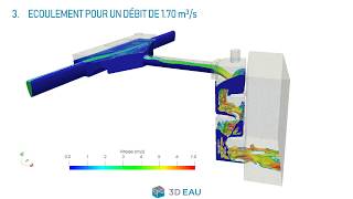 3D EAU  Etude de faisabilité dun puits de chute à paliers dalimentation de bassin [upl. by Adnauqal]