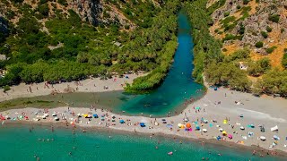 Preveli beach Rethymnon Crete Greece [upl. by Eyt]