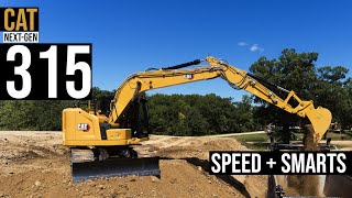 Cats AllNew 315 Excavator is All About Speed [upl. by Nanyt]