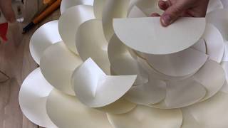 Camellia Giant Paper Flower  DIY Tutorial [upl. by Ryle]