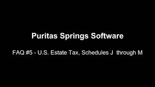 FAQ 5  US Estate Tax Schedules JM [upl. by Andee435]