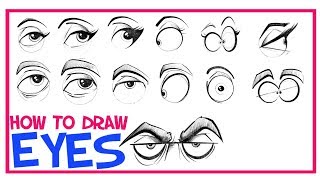 How To Draw Eyes CARTOONING 101 4 [upl. by Irtemed]