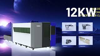 6025 12kw Fiber laser cutting machine [upl. by Esirahc409]