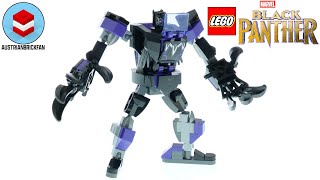 LEGO Marvel 76204 Black Panther Mech Armor  LEGO Speed Build Review [upl. by Stoddart]