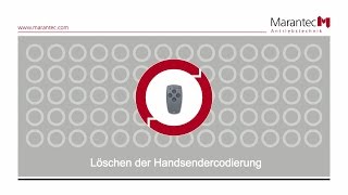 Marantec  Handsendercodierung löschen mit MultiBit [upl. by Sopher]