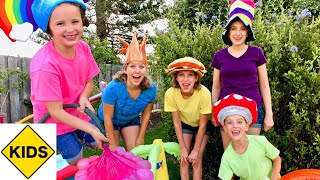 Learn Colors Water Balloon Play with Sign Post Kids [upl. by Nnylarac243]