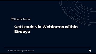 Get Leads via Webforms Integration [upl. by Alvera]