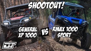 SXS SHOOTOUT Yamaha RMAX 1000 Sport vs Polaris General XP 1000 [upl. by Kimbell]