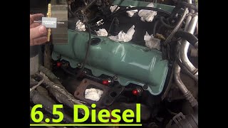 65 Diesel marine injectors and fuel return install [upl. by Beffrey303]