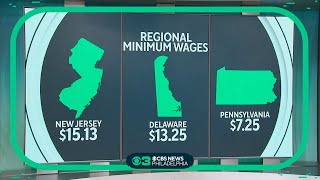 New year new minimum wage for New Jersey and Delaware  but not Pennsylvania [upl. by Yenffad]