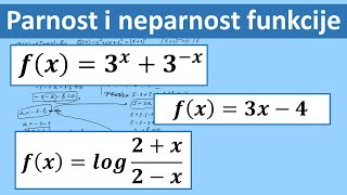 Parnost i neparnost funkcije rešeni zadaci [upl. by Ynoyrb216]